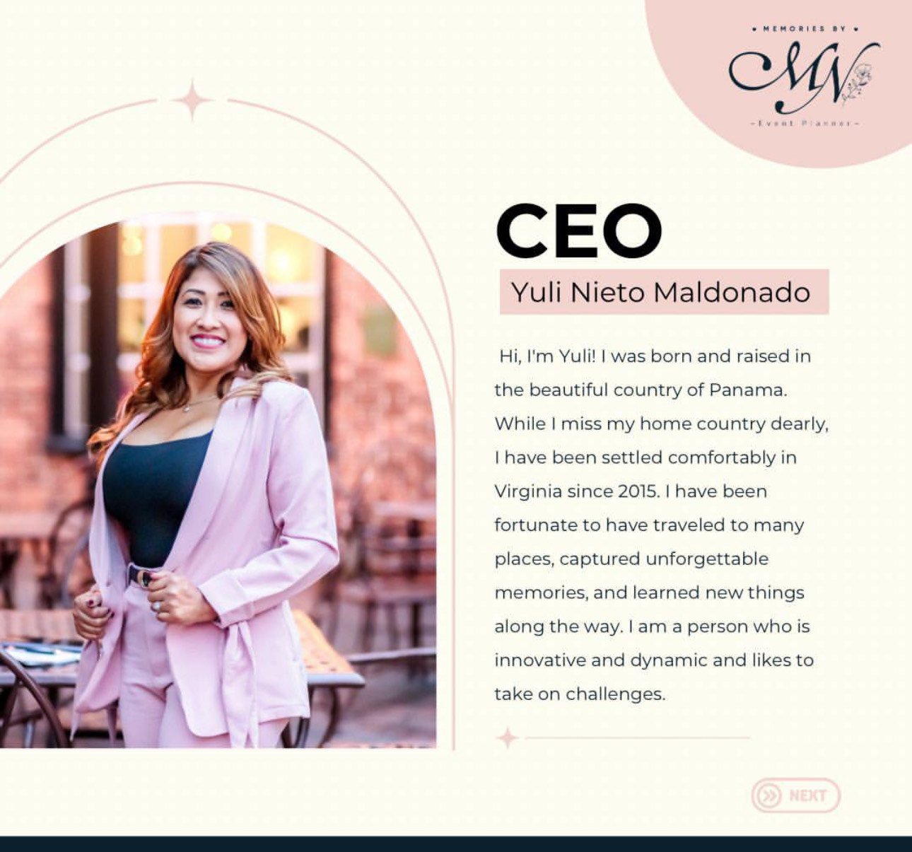 Yuli Nieto Maldonado, CEO of Memories by MN